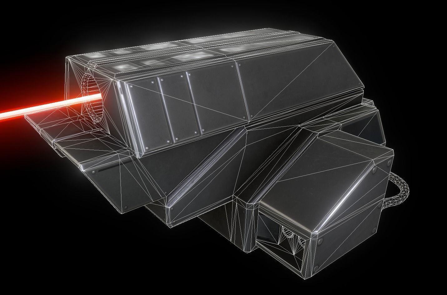 Futuristic Tower Collection Low-poly 3D model_174