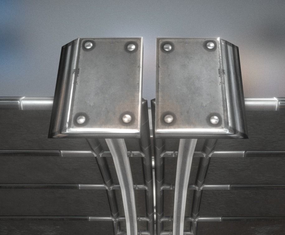 Futuristic Tower Collection Low-poly 3D model_198