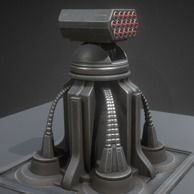 Futuristic Tower Collection Low-poly 3D model_102