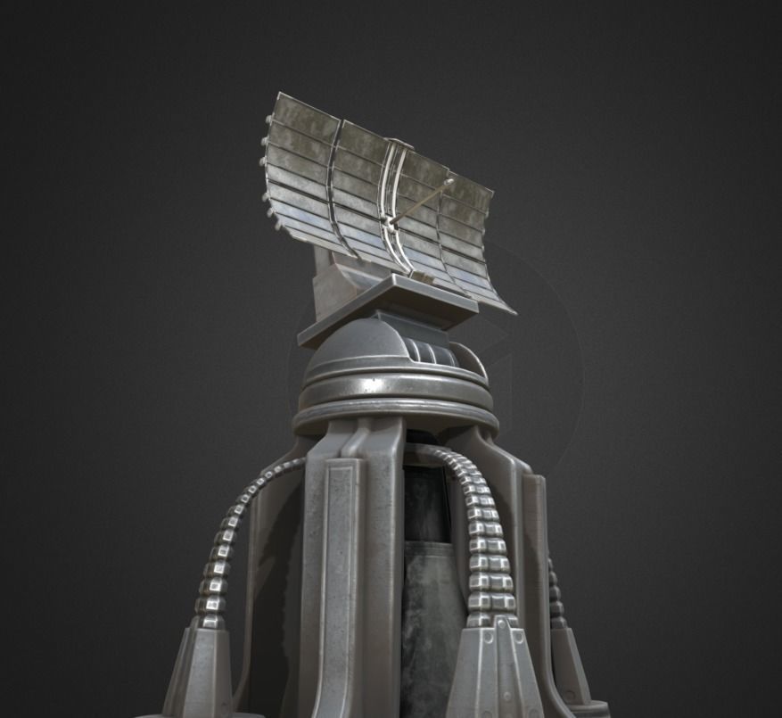 Futuristic Tower Collection Low-poly 3D model_87