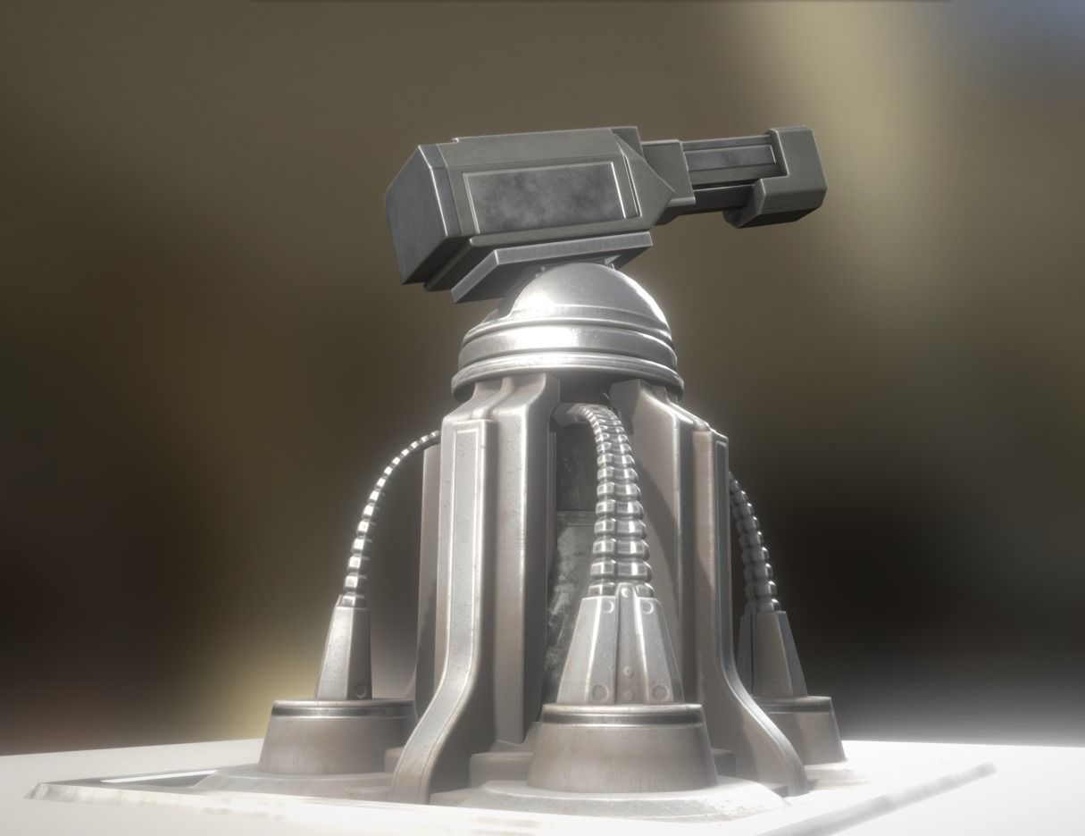 Futuristic Tower Collection Low-poly 3D model_101