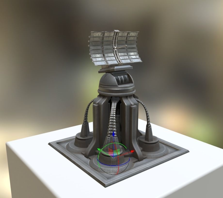 Futuristic Tower Collection Low-poly 3D model_130