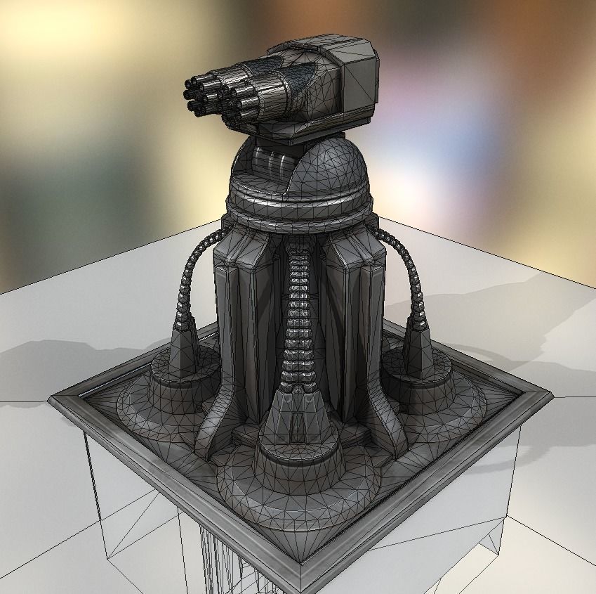 Futuristic Tower Collection Low-poly 3D model_66