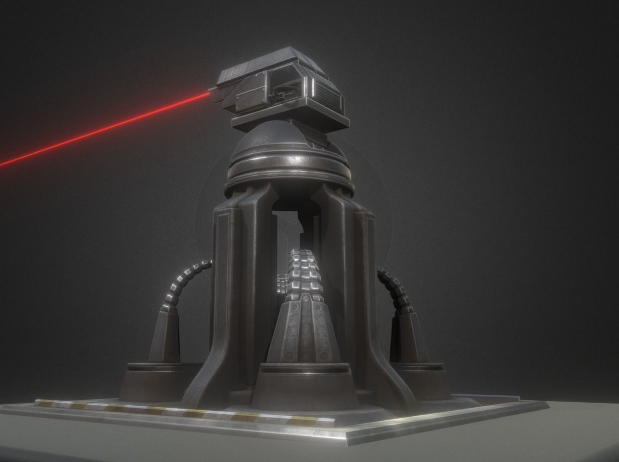 Futuristic Tower Collection Low-poly 3D model_27