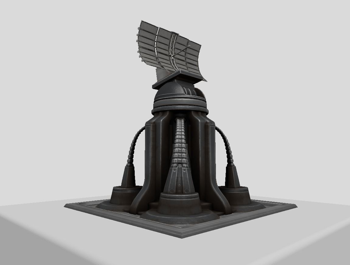 Futuristic Tower Collection Low-poly 3D model_63