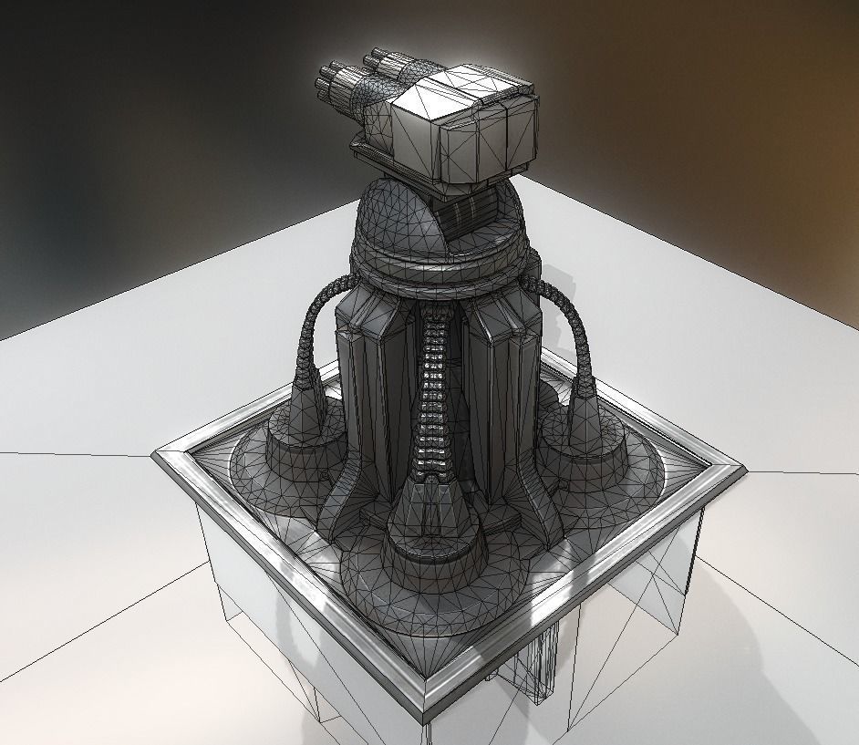 Futuristic Tower Collection Low-poly 3D model_46