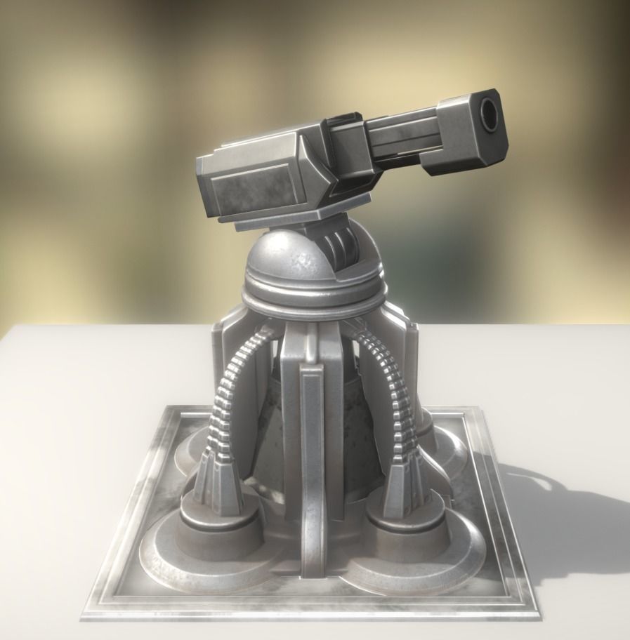 Futuristic Tower Collection Low-poly 3D model_144