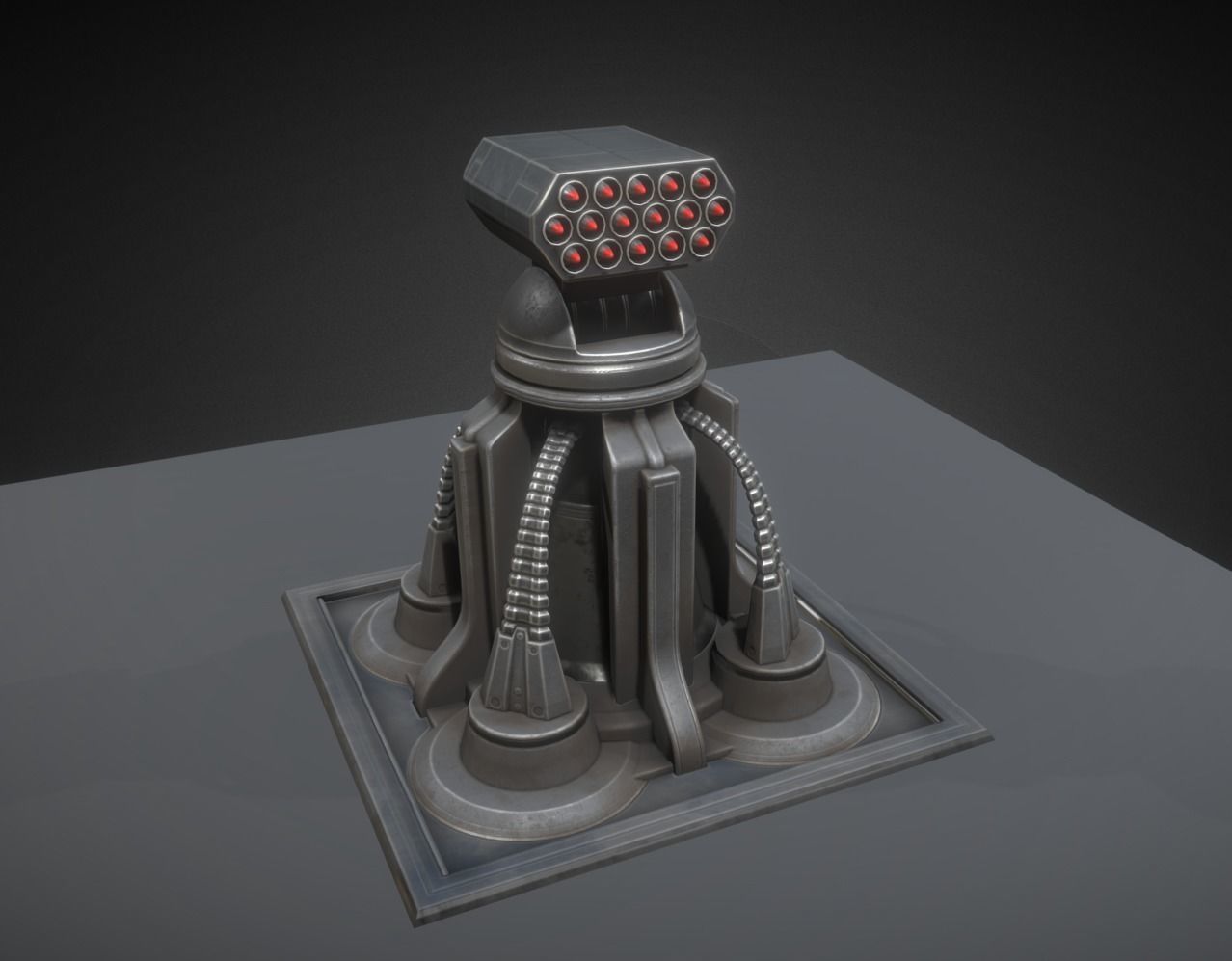 Futuristic Tower Collection Low-poly 3D model_129