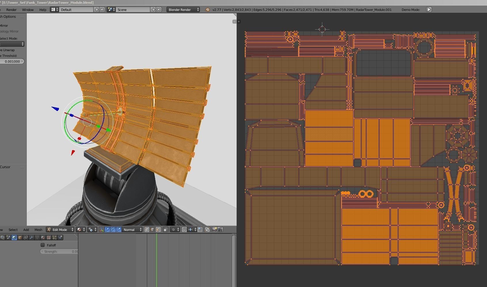 Futuristic Tower Collection Low-poly 3D model_91
