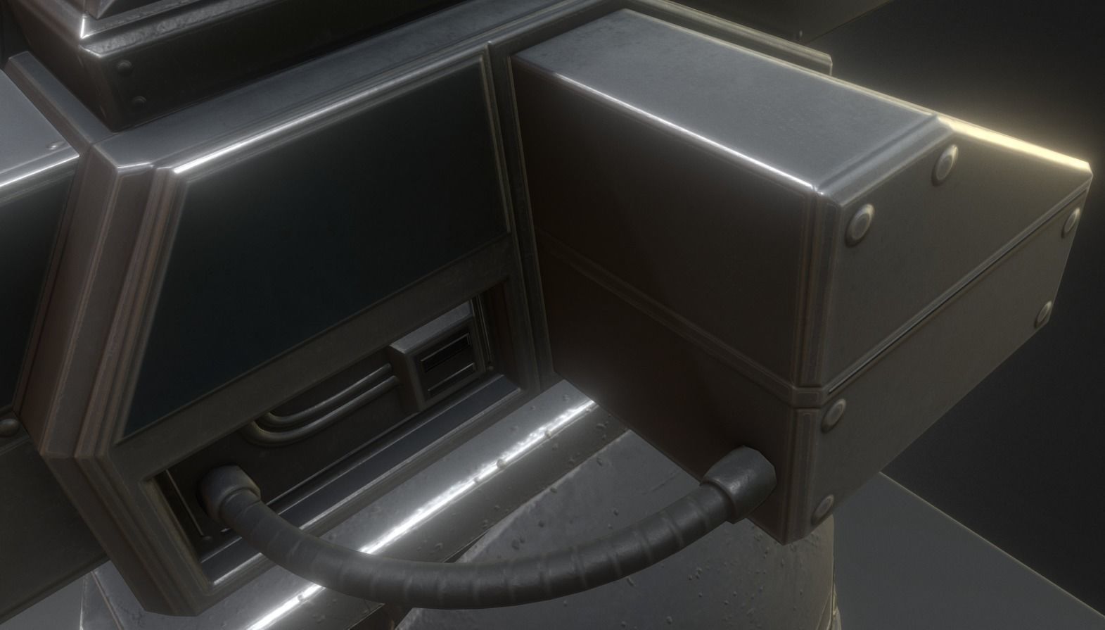 Futuristic Tower Collection Low-poly 3D model_41