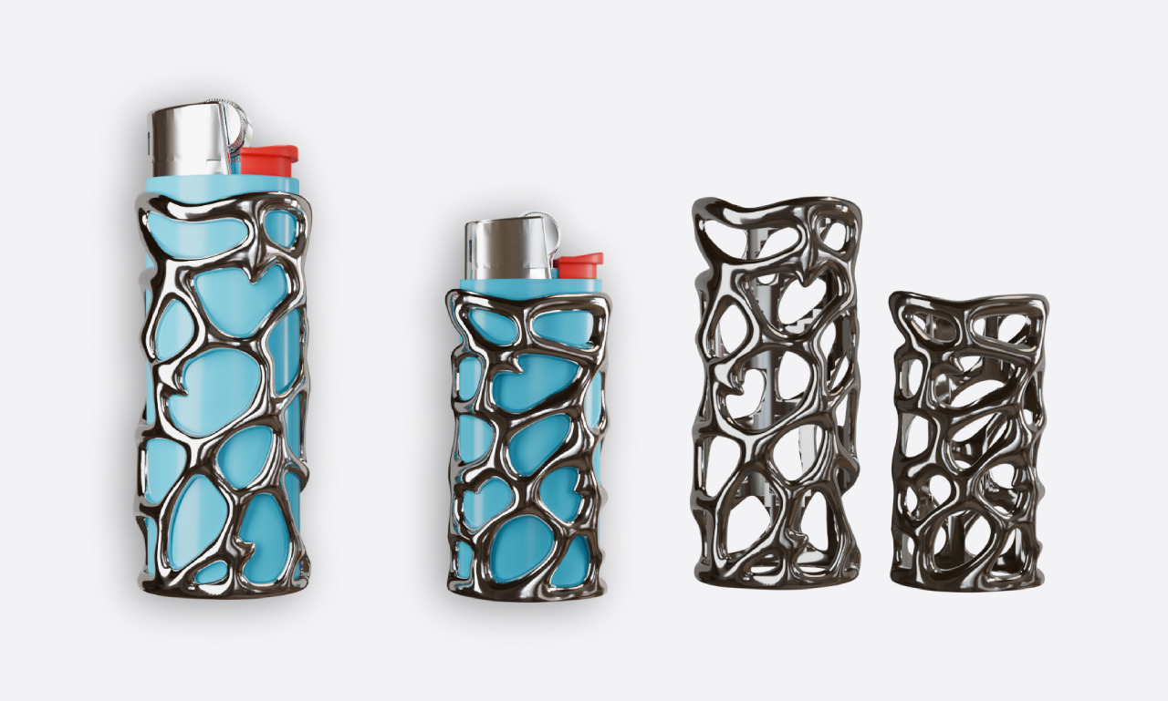 Bic lighter case Drip 3D print model_3