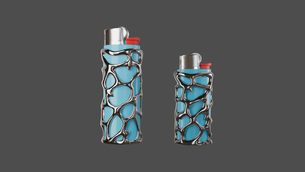 Bic lighter case Drip 3D print model_1