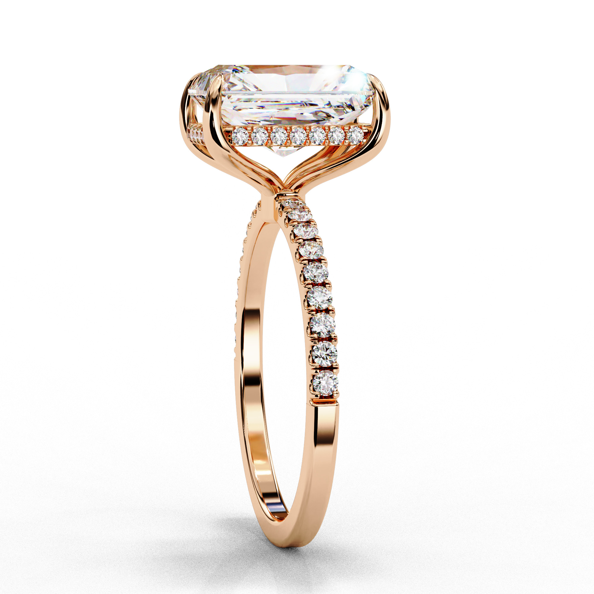 RADIANT DIAMOND RING -CAD-002 3D model_8