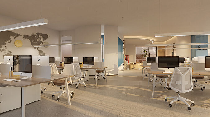  Office interior scene 28 3D model