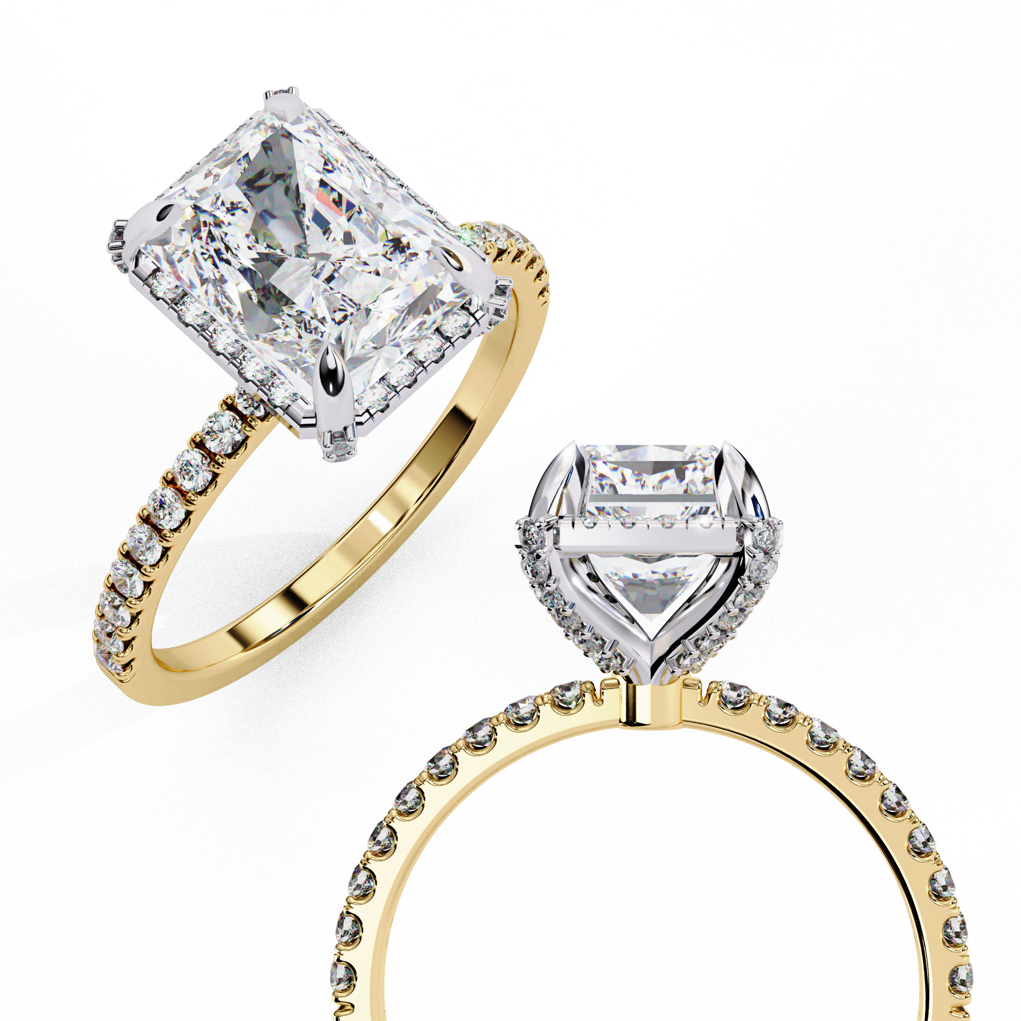 RADIANT DIAMOND RING -CAD-003 3D model_12