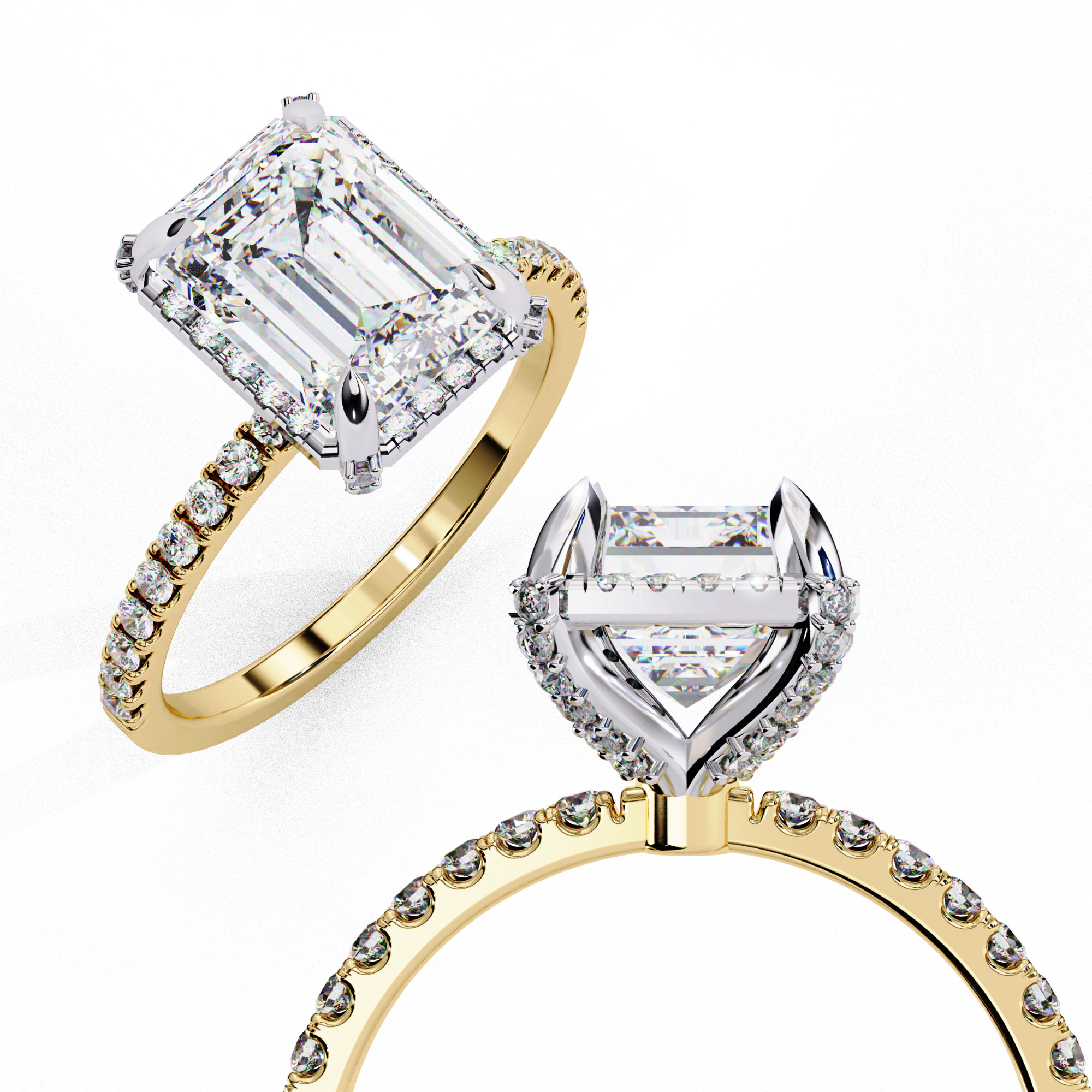 RADIANTDIAMOND RING -CAD-004 3D model_12