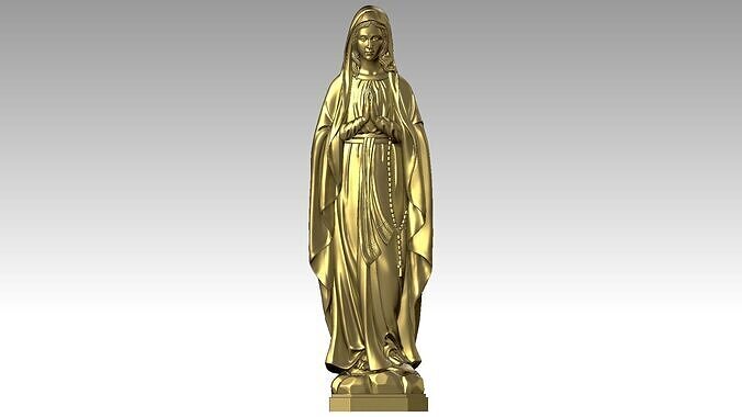 Our Lady of Lourdes - Virgin Mary  3D print model