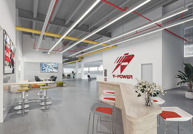 Modern reception lobby Interior 3D model