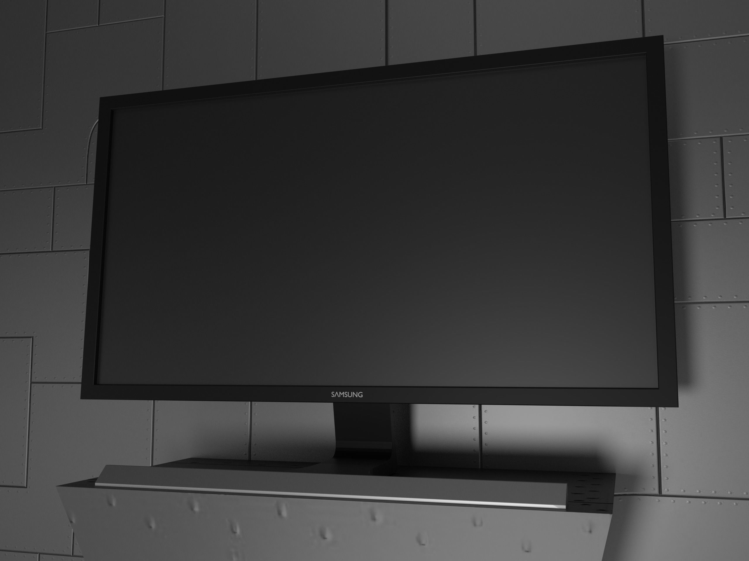 Samsung Monitor Free low-poly 3D model_1