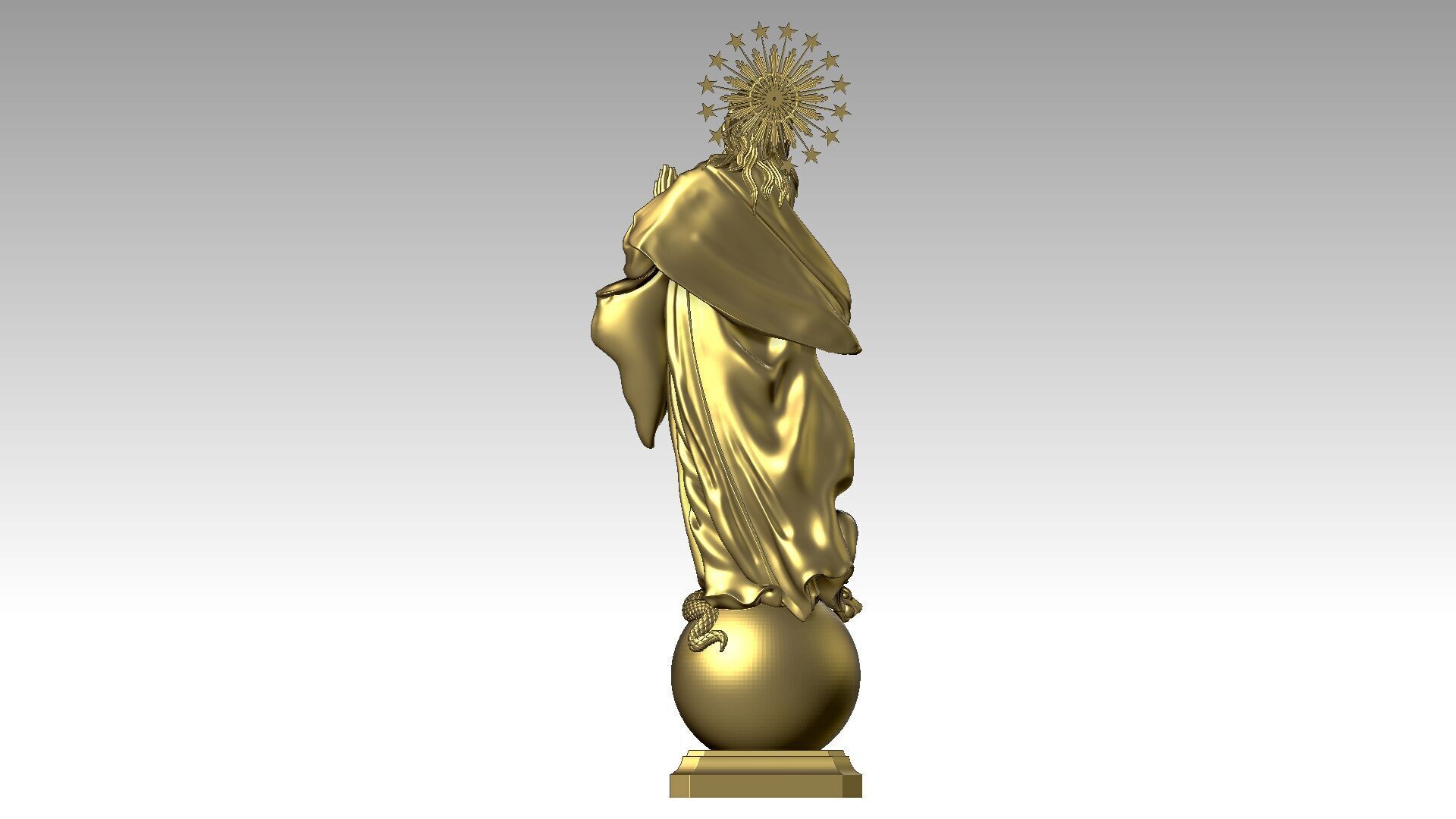 Immaculate Mother - Virgin Mary 3D print model_4