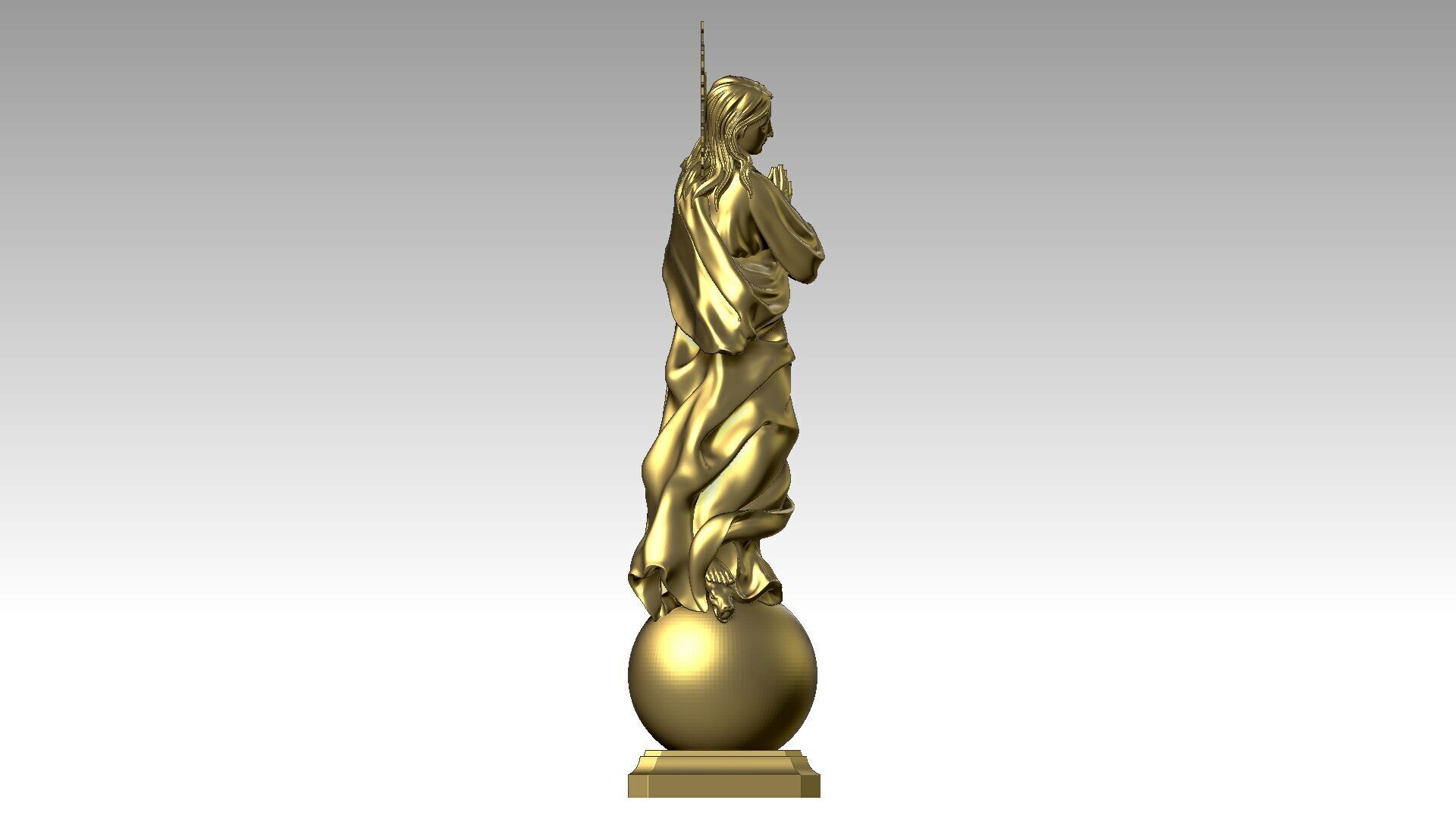 Immaculate Mother - Virgin Mary 3D print model_6