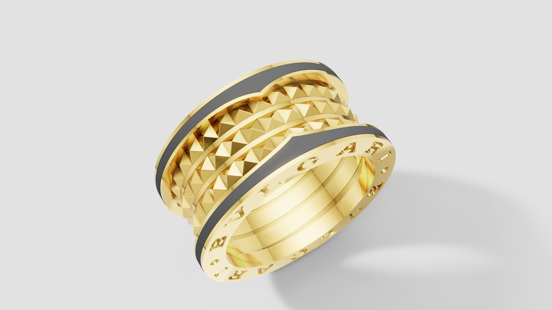 Bvlgari Ring 3D print model E 08 3D print model_6
