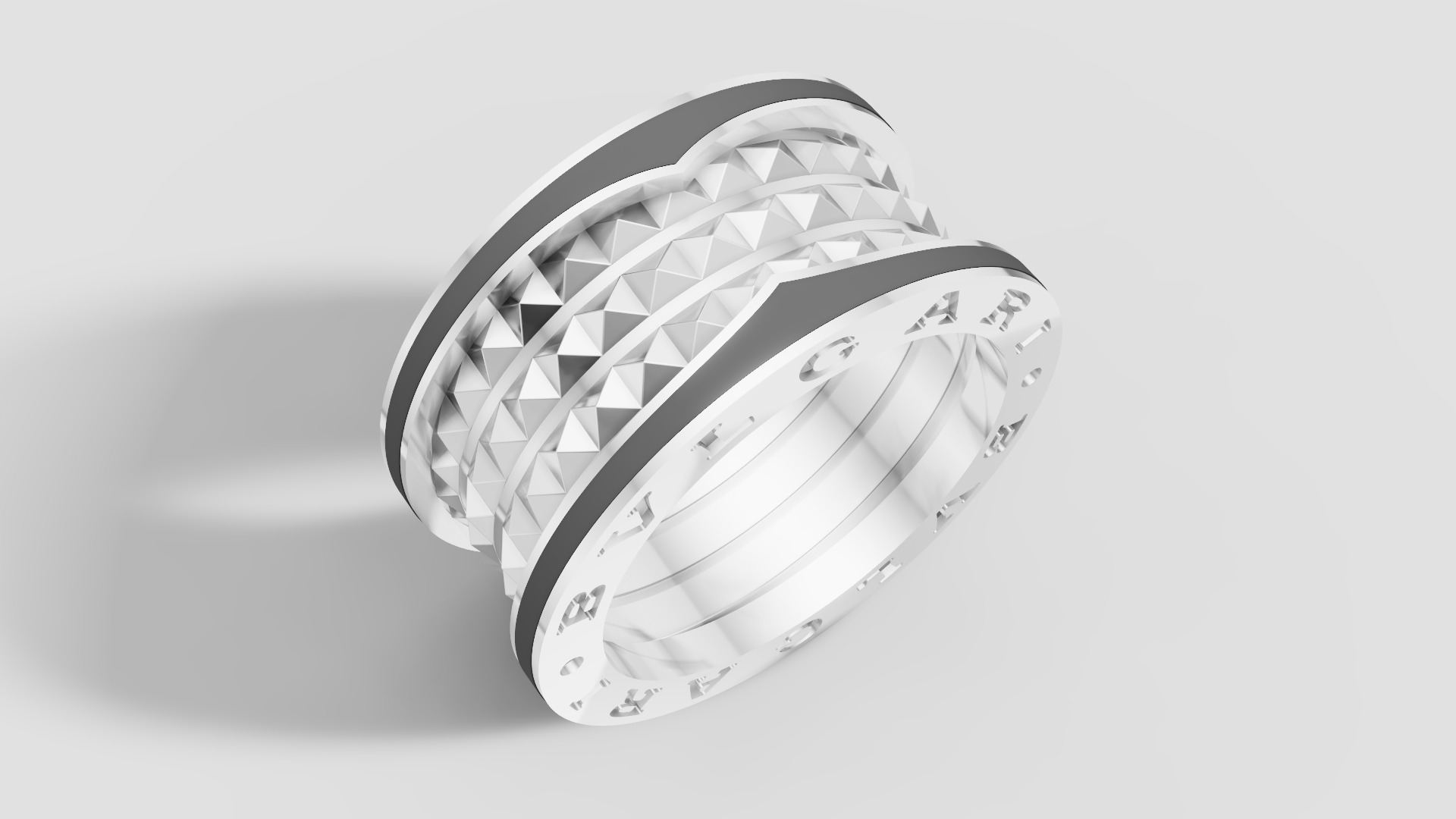 Bvlgari Ring 3D print model E 08 3D print model_13