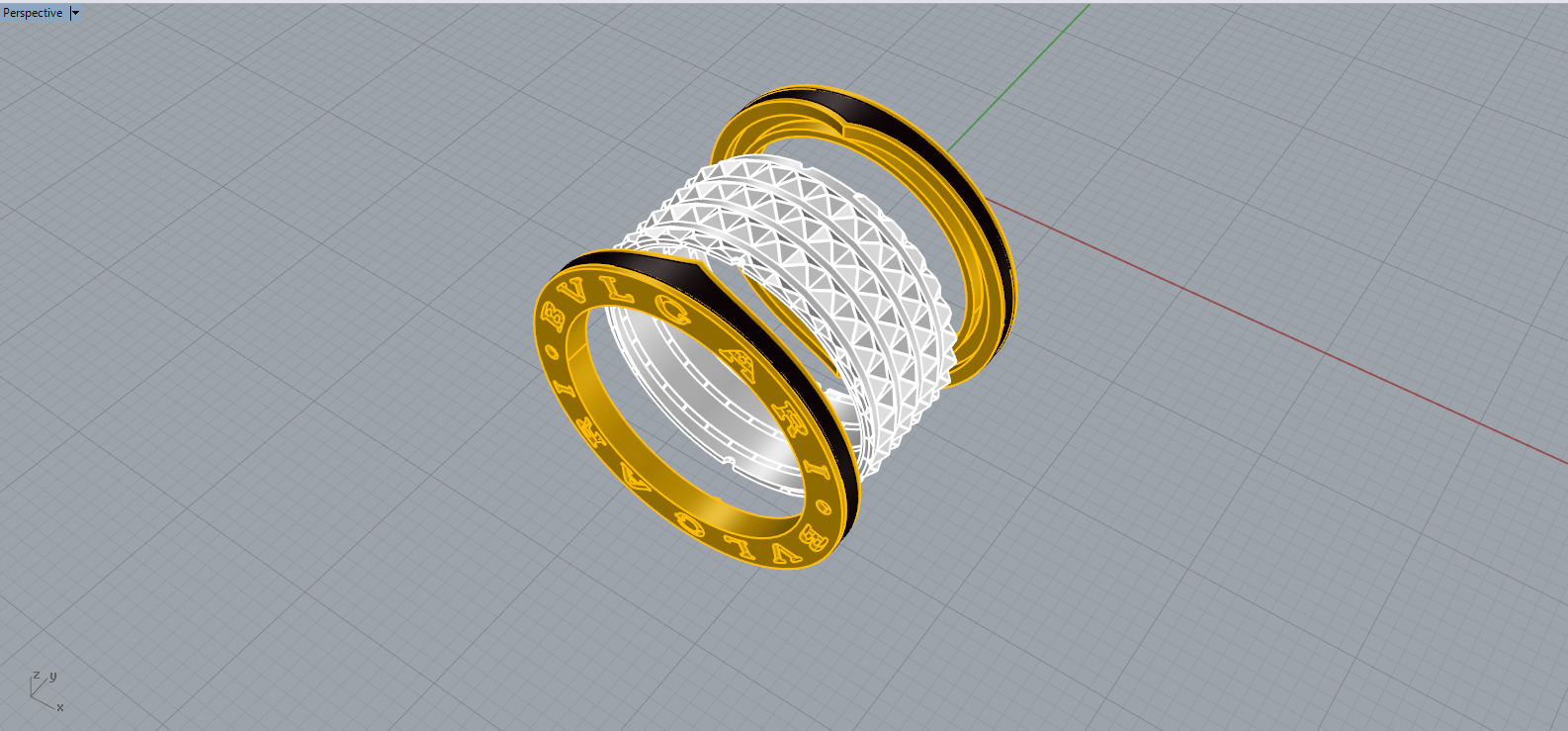 Bvlgari Ring 3D print model E 08 3D print model_32