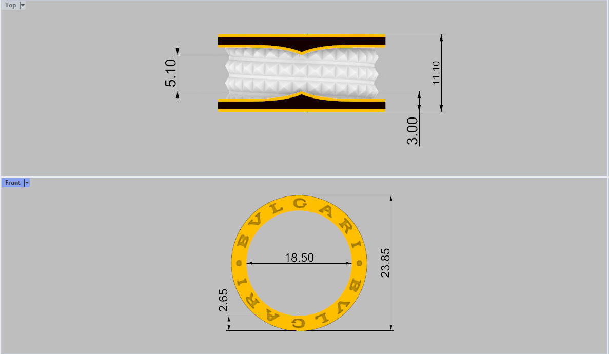 Bvlgari Ring 3D print model E 08 3D print model_29