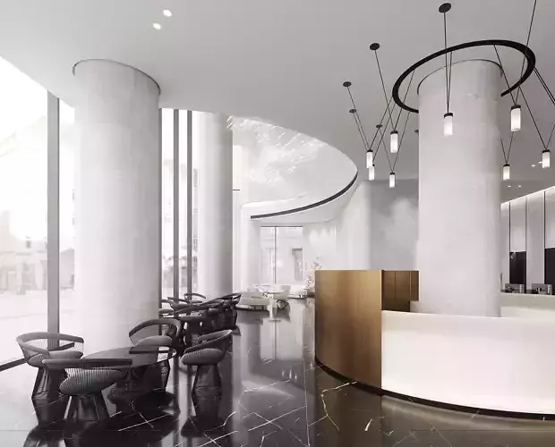 Modern reception lobby Interior