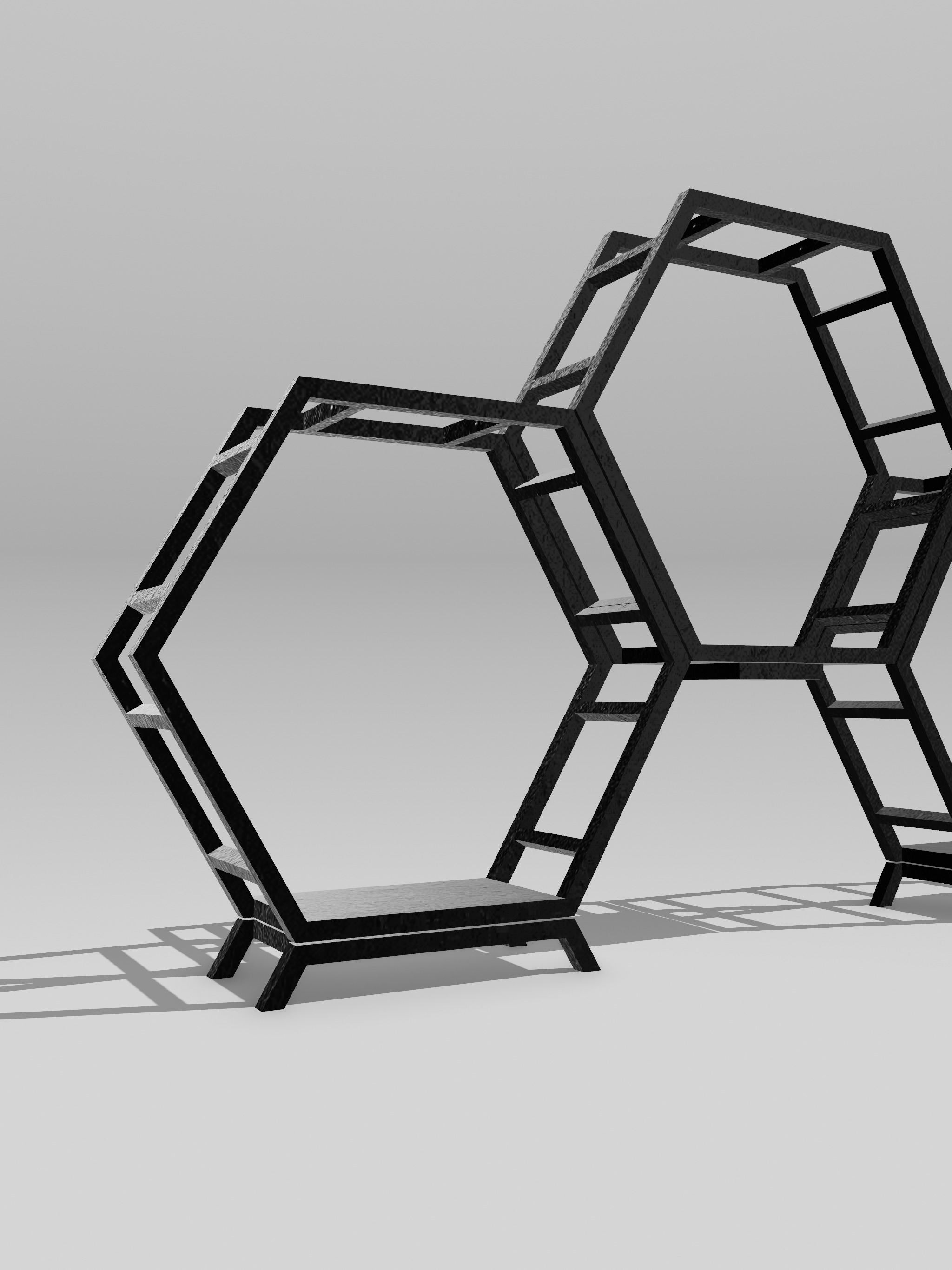 Modular Wheel Display Hex Pattern 3D print model_4