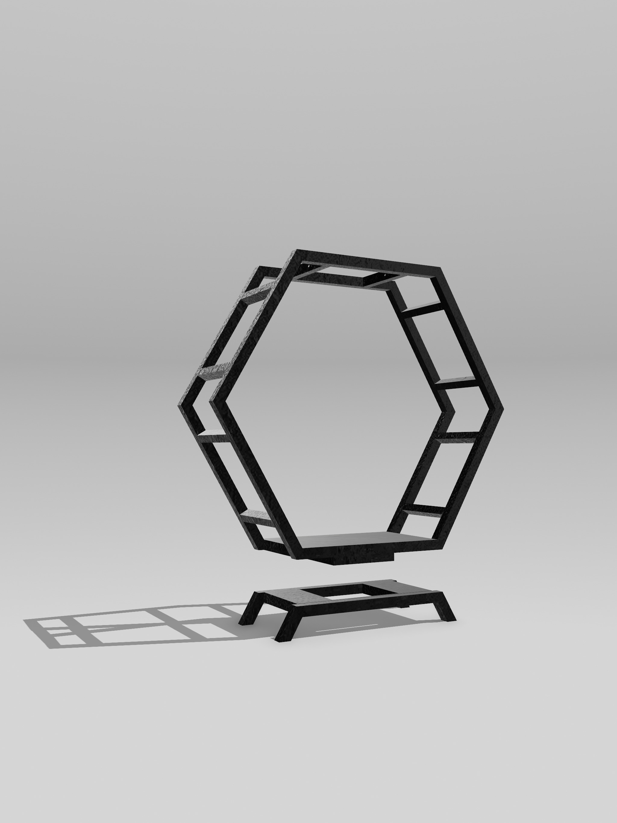 Modular Wheel Display Hex Pattern 3D print model_5
