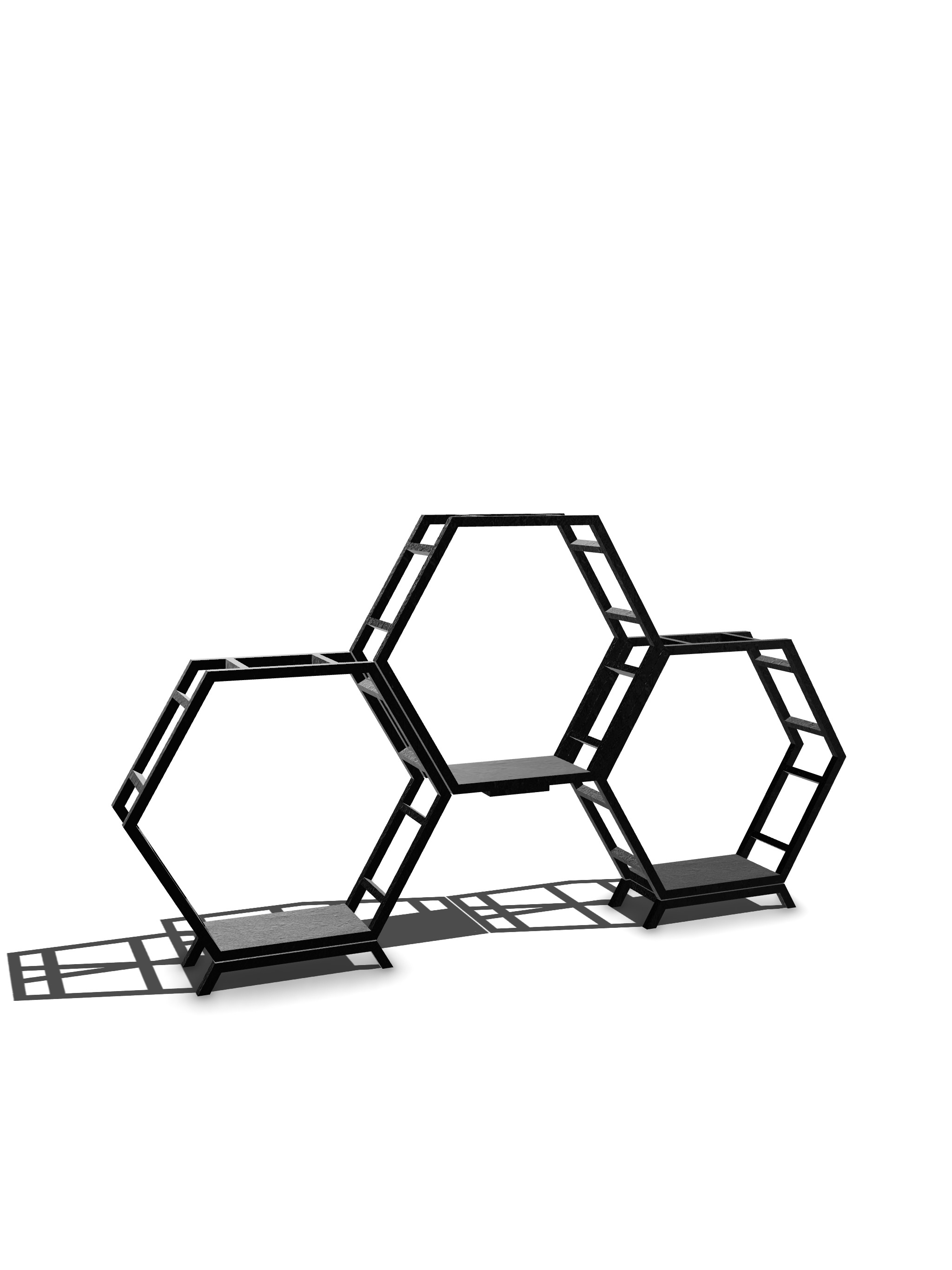 Modular Wheel Display Hex Pattern 3D print model_2