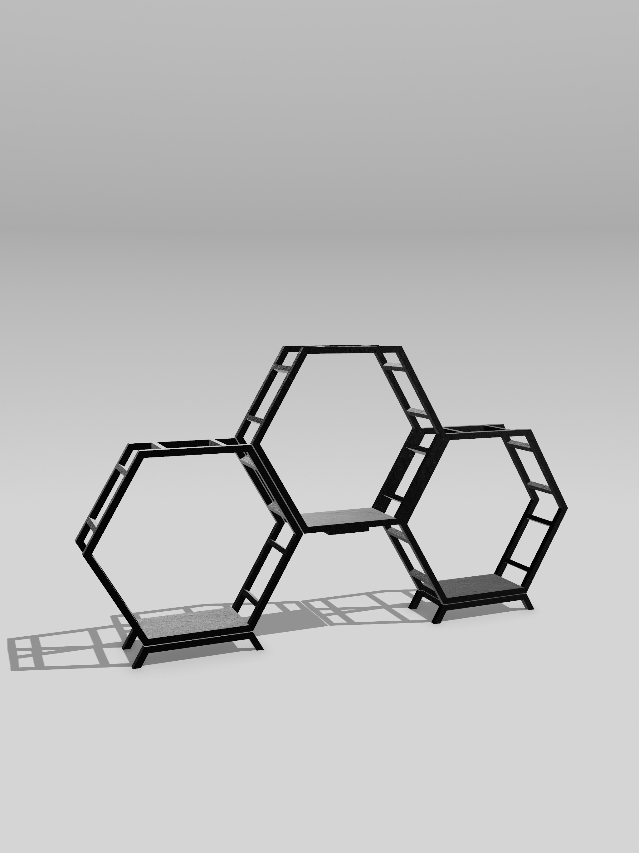 Modular Wheel Display Hex Pattern 3D print model_3