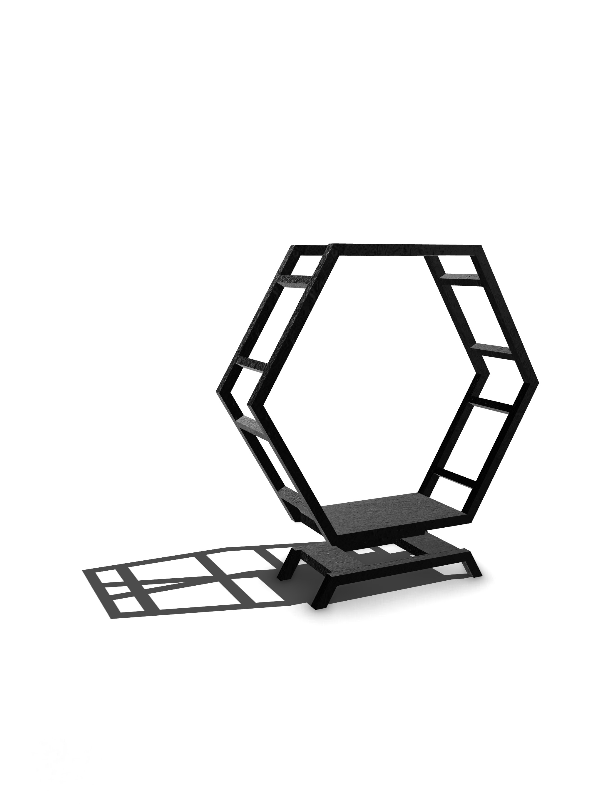 Modular Wheel Display Hex Pattern 3D print model_1