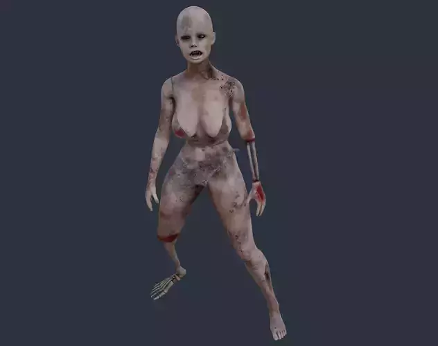 beach Zombie Low-poly 3D model