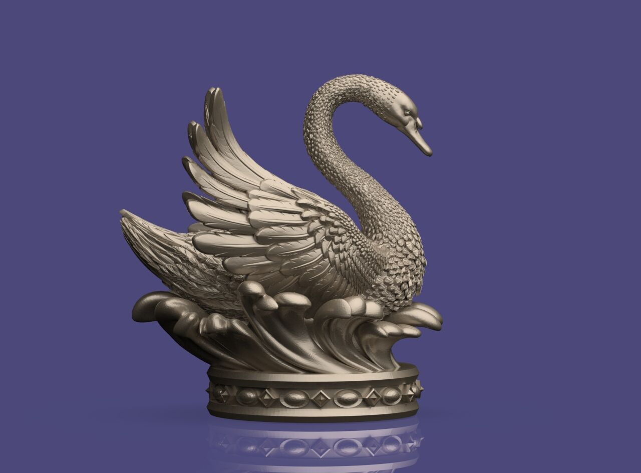 Swan Sculpture 3D print model_18