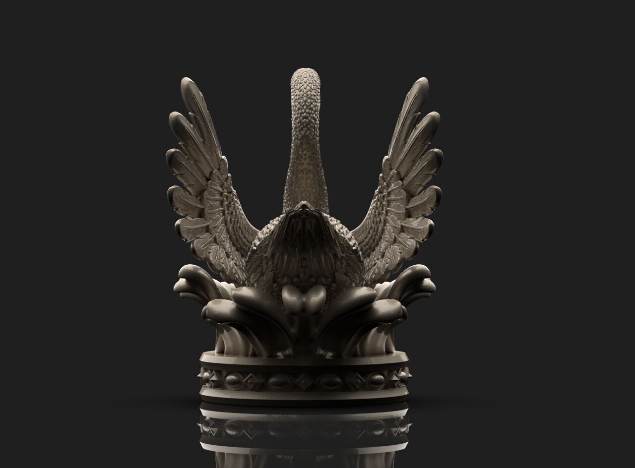 Swan Sculpture 3D print model_10