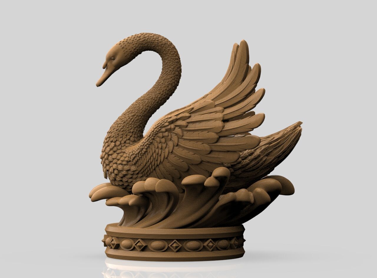 Swan Sculpture 3D print model_24