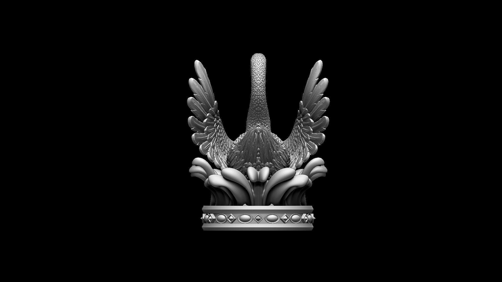Swan Sculpture 3D print model_29