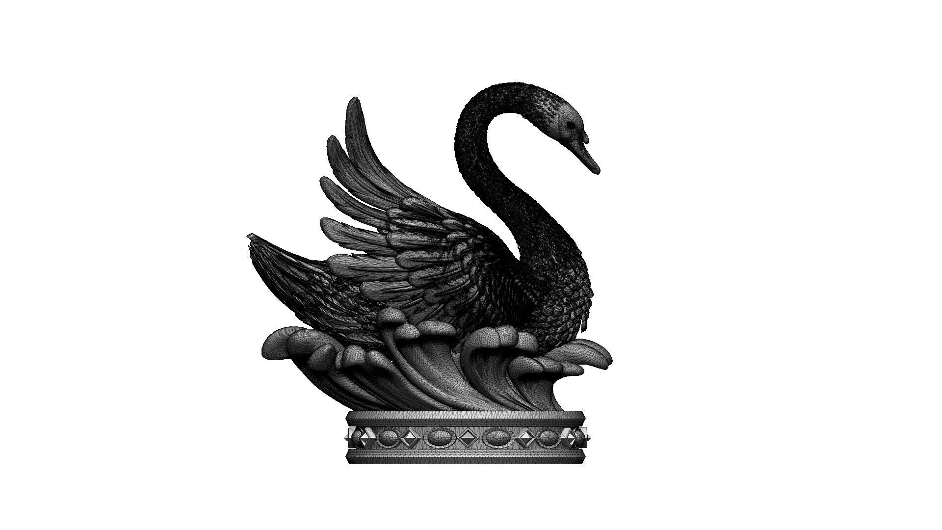 Swan Sculpture 3D print model_32