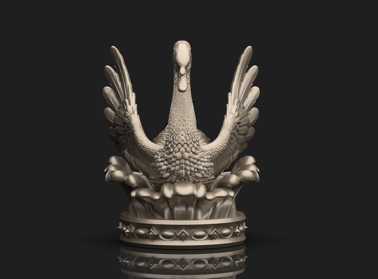 Swan Sculpture 3D print model_6
