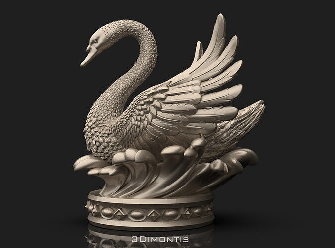 Swan Sculpture 3D print model