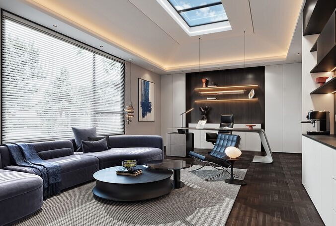  Office interior scene 47 3D model