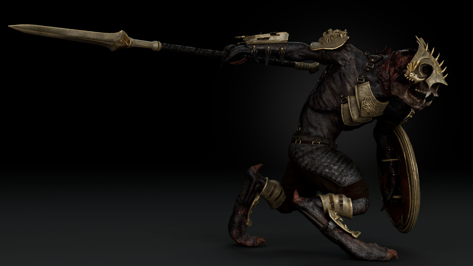 Gloom Spearman Low-poly 3D model_48