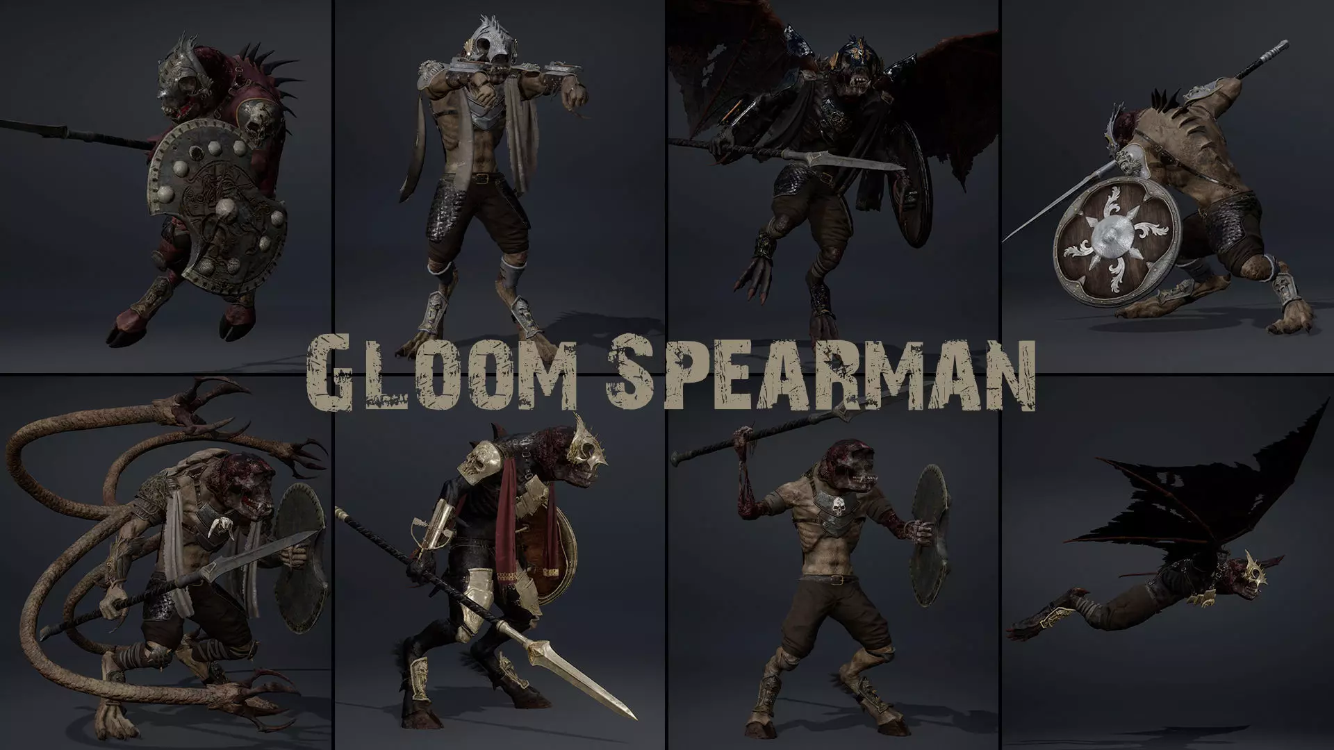 Gloom Spearman Low-poly 3D model_0