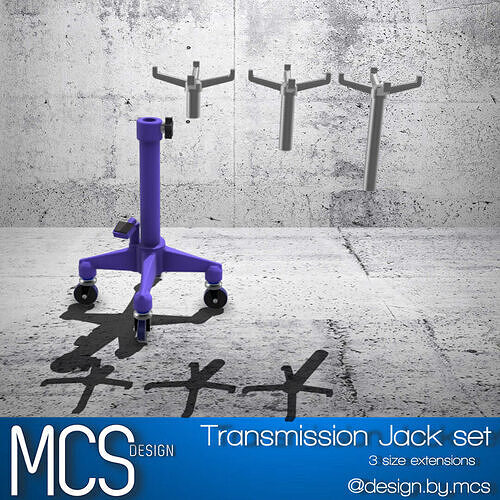 Workshop Transmission Gearbox Lift Jack 3D print model