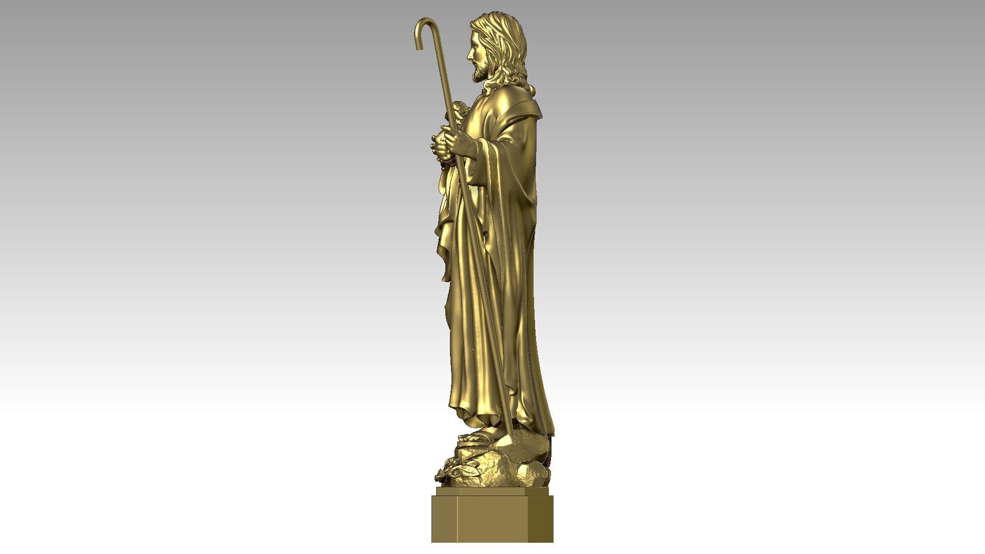The Good Shepherd - Jesus Christ  3D print model_2