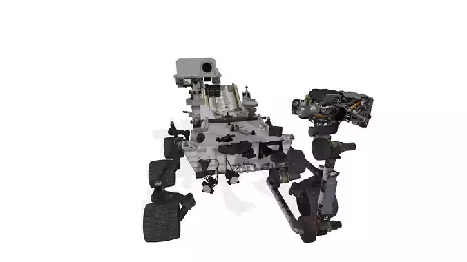 Mars Curiosity Rover Highly Detailed Scientific 3D Model 3D model