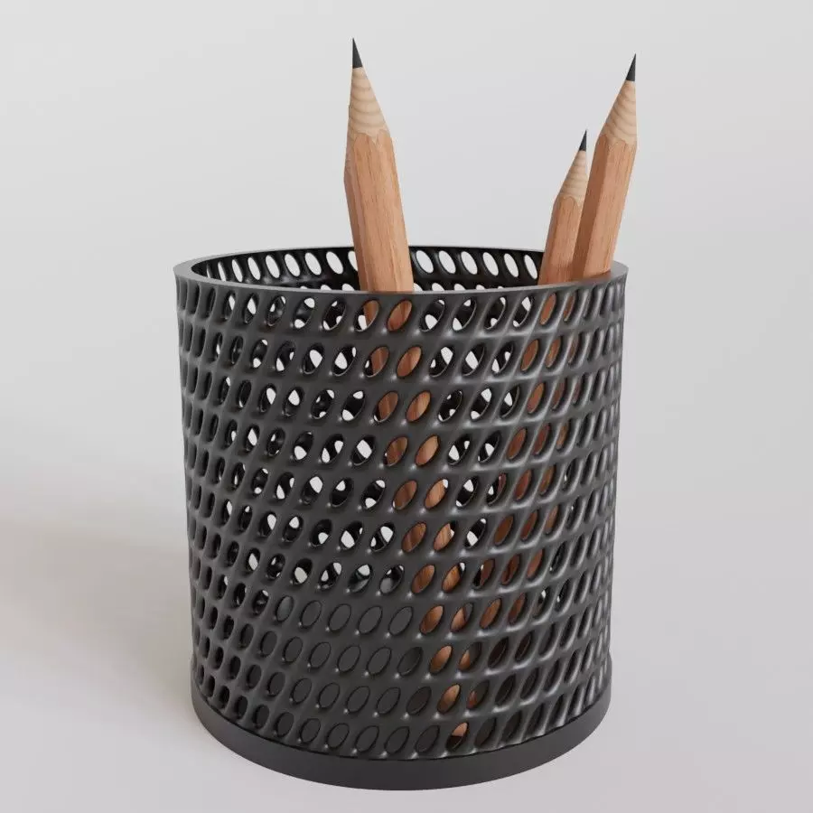 3d Printable Pencil Holder Free 3D print model_0